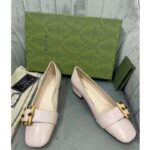Gucci GG Women Ballet Flat with Bamboo Buckle White Leather - Image 5