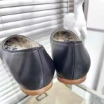 Gucci GG Women Ballet Flat with Interlocking G Black Leather 1 cm Heel - Image 6