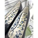 Gucci GG Women Ballet Flat with Interlocking G Black Leather 1 cm Heel - Image 11