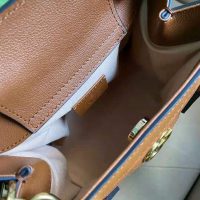 Gucci GG Women Gucci Diana Mini Tote Bag Double G Brown Leather