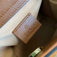 Gucci GG Women Gucci Diana Mini Tote Bag Double G Brown Leather
