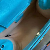 Gucci GG Women Gucci Diana Mini Tote Bag Double G Light Blue Leather