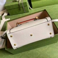 Gucci GG Women Gucci Diana Mini Tote Bag Double G White Leather