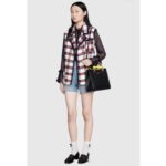 Gucci GG Women Gucci Diana Small Tote Bag Double G Black Leather - Image 11