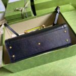 Gucci GG Women Gucci Diana Small Tote Bag Double G Black Leather - Image 4