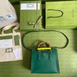 Gucci GG Women Gucci Diana Small Tote Bag Double G Emerald Leather - Imagen 6
