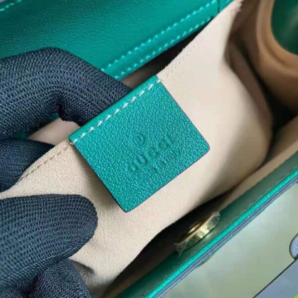 Gucci GG Women Gucci Diana Small Tote Bag Double G Emerald Leather (9)