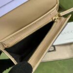 Gucci GG Women Gucci Horsebit 1955 Card Case Wallet Beige Leather - Imagen 8