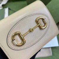 Gucci GG Women Gucci Horsebit 1955 Card Case Wallet Beige Leather