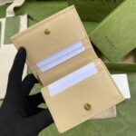 Gucci GG Women Gucci Horsebit 1955 Card Case Wallet Beige Leather - Imagen 7