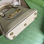 Gucci GG Women Gucci Horsebit 1955 Mini Top Handle Bag Beige Leather - Image 5