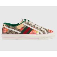 Gucci GG Women Gucci Les Pommes Sneaker Beige and Ebony GG Supreme Canvas