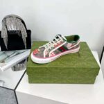 Gucci GG Women Gucci Les Pommes Sneaker Beige and Ebony GG Supreme Canvas - Imagen 4