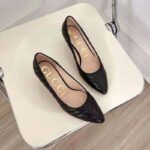 Gucci GG Women Matelassé Pump Black Matelassé Chevron Leather 10 cm Heel - Bild 2