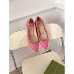 Gucci GG Women Matelassé Pump Pastel Pink Matelassé Chevron Leather 10 cm Heel - Image 4