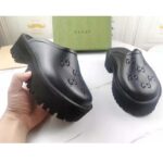 Gucci GG Women Platform Perforated G Sandal Black Perforated GG Rubber - Image 6