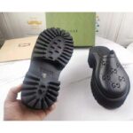 Gucci GG Women Platform Perforated G Sandal Black Perforated GG Rubber - Image 7