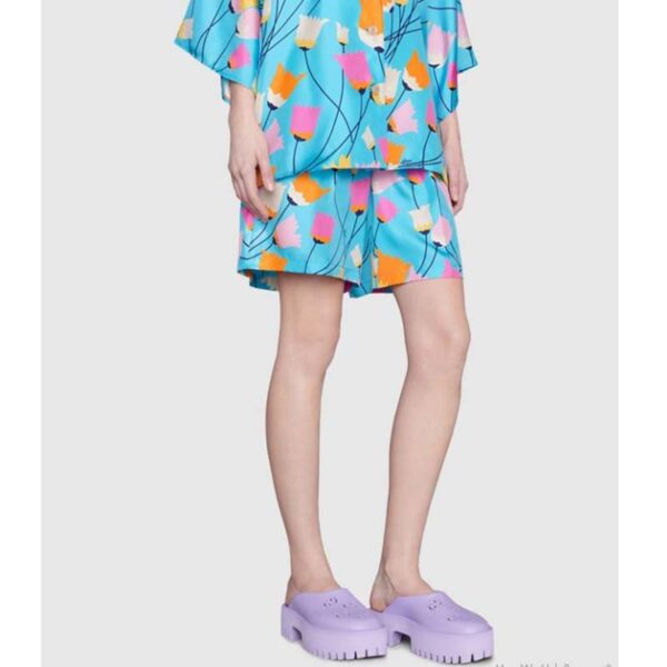 gucci platform perforated sandals