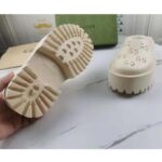 Gucci GG Women Platform Perforated G Sandal White Perforated GG Rubber - immagine 8