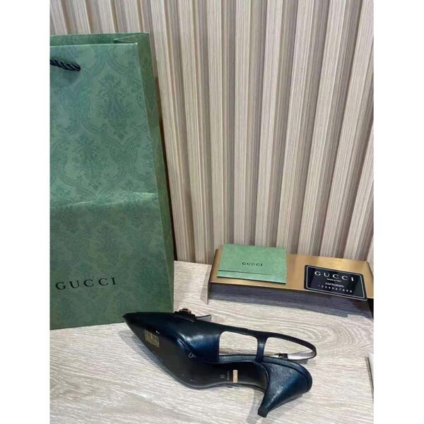 Gucci GG Women Pump with Bamboo Horsebit Black Leather (11)