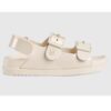 Gucci GG Women Sandal with Mini Double G Off-White Rubber