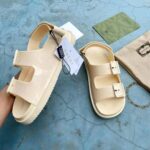 Gucci GG Women Sandal with Mini Double G Off-White Rubber – Bild 7