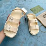 Gucci GG Women Sandal with Mini Double G Off-White Rubber – Bild 8