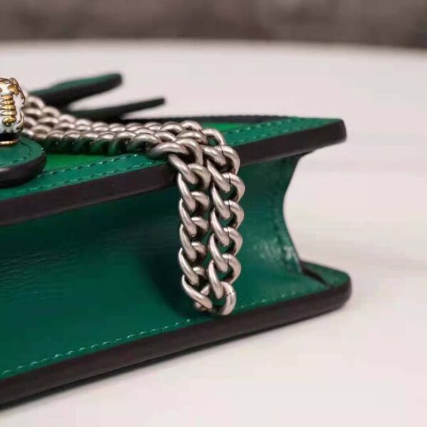 Gucci Women Dionysus Small Shoulder Bag Bright Green Leather Emerald Green Leather (10)