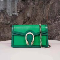 Gucci Women Dionysus Small Shoulder Bag Bright Green Leather Emerald Green Leather