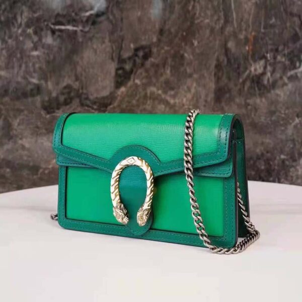 Gucci Women Dionysus Small Shoulder Bag Bright Green Leather Emerald Green Leather (15)