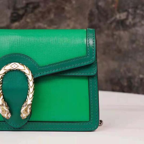 Gucci Women Dionysus Small Shoulder Bag Bright Green Leather Emerald Green Leather (16)