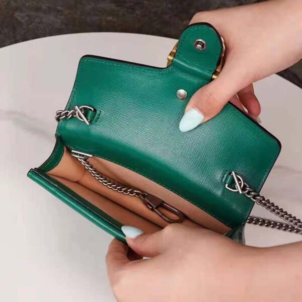 Gucci Women Dionysus Small Shoulder Bag Bright Green Leather Emerald Green Leather (20)