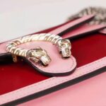 Gucci Women Dionysus Small Shoulder Bag Dark Red Leather with Pink Leather - Image 7