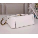 Gucci Women GG Marmont Mini Top Handle Bag White Matelassé Chevron Leather with Heart - Imagen 5