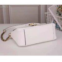 Gucci Women GG Marmont Mini Top Handle Bag White Matelassé Chevron Leather with Heart