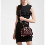 Louis Vuitton LV Unisex Alma BB Handbag Amarante Red Monogram Vernis Embossed Patent Calf Leather - Imagen 11