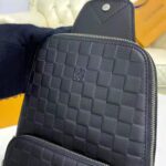 Louis Vuitton LV Unisex Avenue Sling Bag Black Damier Infini Cowhide Leather - Image 10