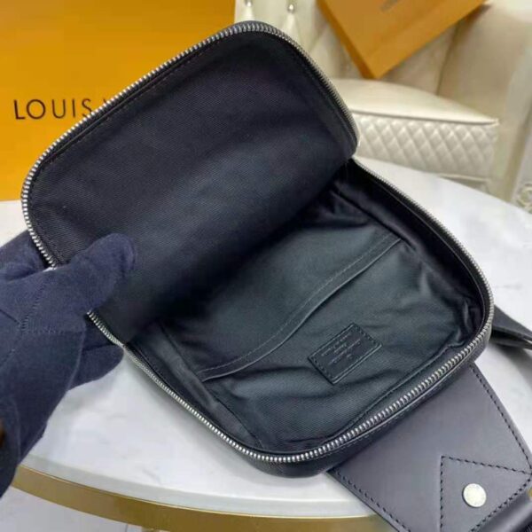 Louis Vuitton LV Unisex Avenue Sling Bag Black Damier Infini Cowhide Leather (8)