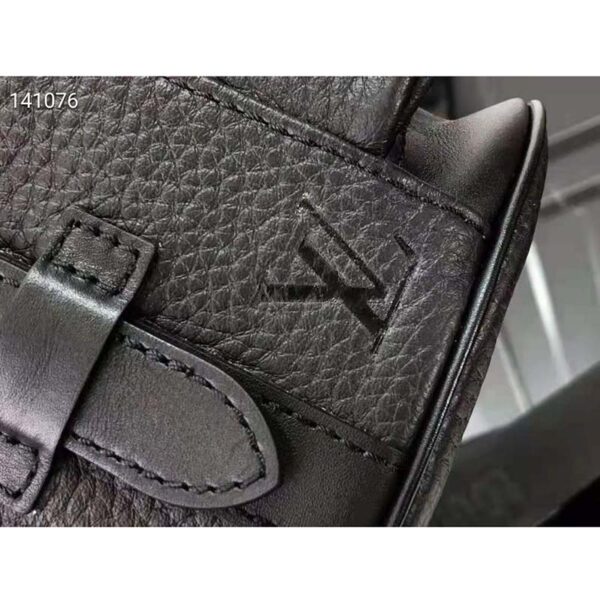 Louis Vuitton LV Unisex Christopher XS Black Taurillon Leather Cowhide Leather (6)