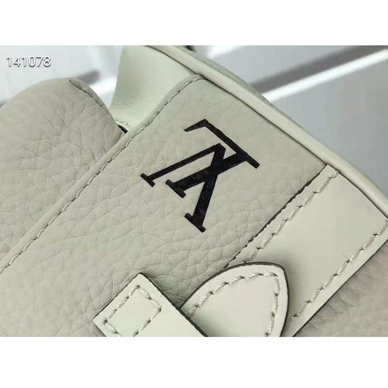 LV LV Unisex Christopher XS White Taurillon Leather Cowhide Leather in 2023