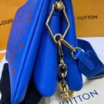 Louis Vuitton LV Unisex Cruissin PM Handbag Blue Red Monogram Embossed Puffy Lambskin - Bild 9