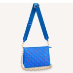 Louis Vuitton LV Unisex Cruissin PM Handväska Blåröd Monogram Präglat Puffigt Lammskinn