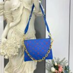 Louis Vuitton LV Unisex Cruissin PM Handbag Blue Red Monogram Embossed Puffy Lambskin - Bild 2