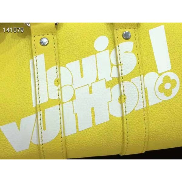 Louis Vuitton LV Unisex Keepall XS Bag Yellow Cowhide Leather (10)