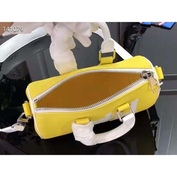 Louis Vuitton LV Unisex Keepall XS Bag Yellow Cowhide Leather (11)