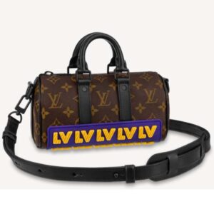 Louis Vuitton LV Unisex Keepall XS Monogram Coated Canvas Cowhide Leather
