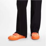 Louis Vuitton LV Unisex LV Ollie Sneaker Orange Raffia Leather Double Laces Vuitton Signature - Image 10