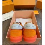 Louis Vuitton LV Unisex LV Ollie Sneaker Orange Raffia Leather Double Laces Vuitton Signature - Image 8