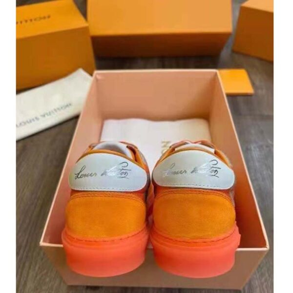 Louis Vuitton LV Unisex LV Ollie Sneaker Orange Raffia Leather Double Laces Vuitton Signature (9)