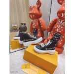 Louis Vuitton LV Unisex LV Squad Sneaker Boot Black Canvas and Calf Leather - Image 5